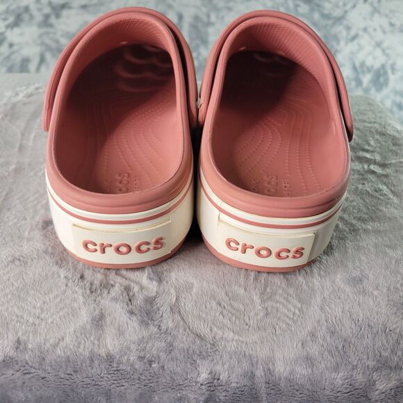 Crocs Crocband Platform Clog Womens 6  Pink Waterproof Rubber Shoes - Picture 5 of 10